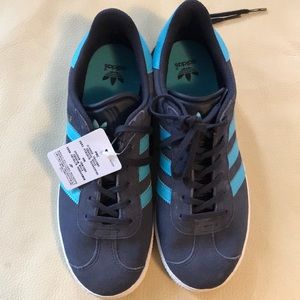 Brand New Adidas Gazelle- Gray & Blue